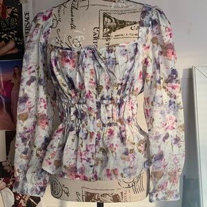 J. Crew Multicolor Floral Blouse